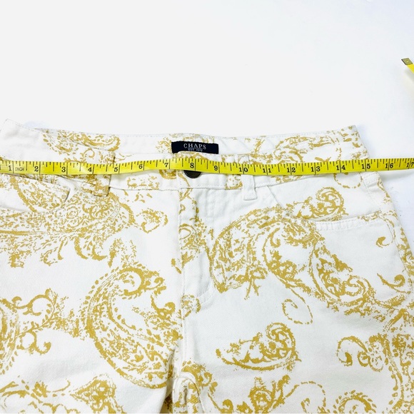Chaps Paisley Straight-Leg Denim Capris 4 - Picture 5 of 7
